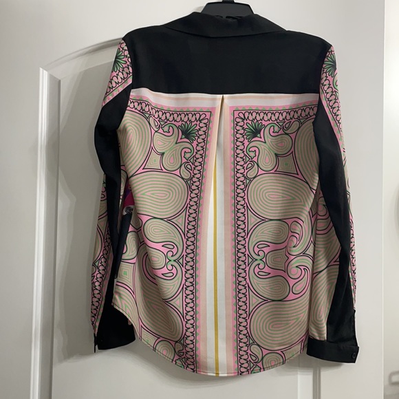 Clover Canyon crepe mixed print patterned blouse - Picture 2 of 6